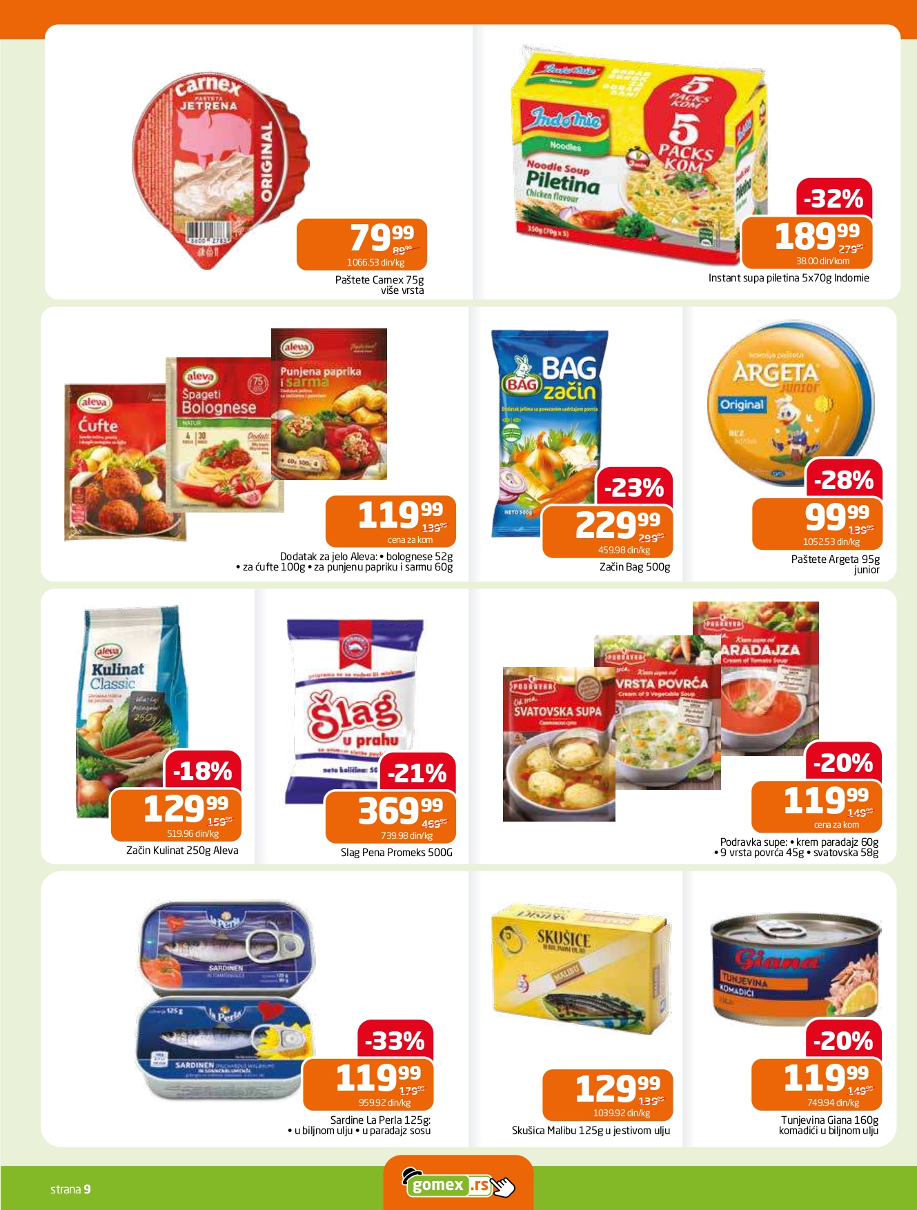 Gomex katalog AKCIJE IZ ŠEŠIRA 27.8-9.9.2025.
