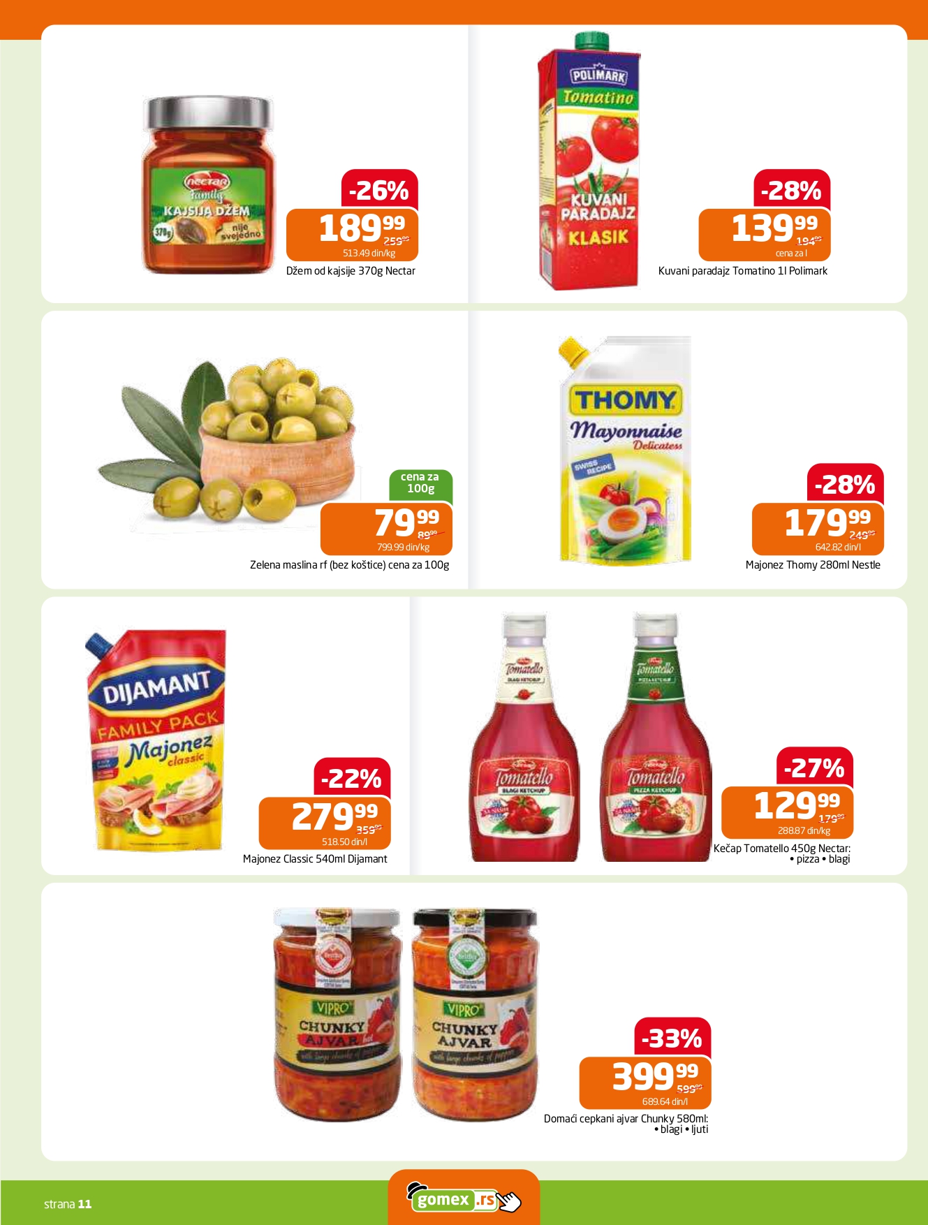 Gomex katalog AKCIJE IZ ŠEŠIRA 27.8-9.9.2025.
