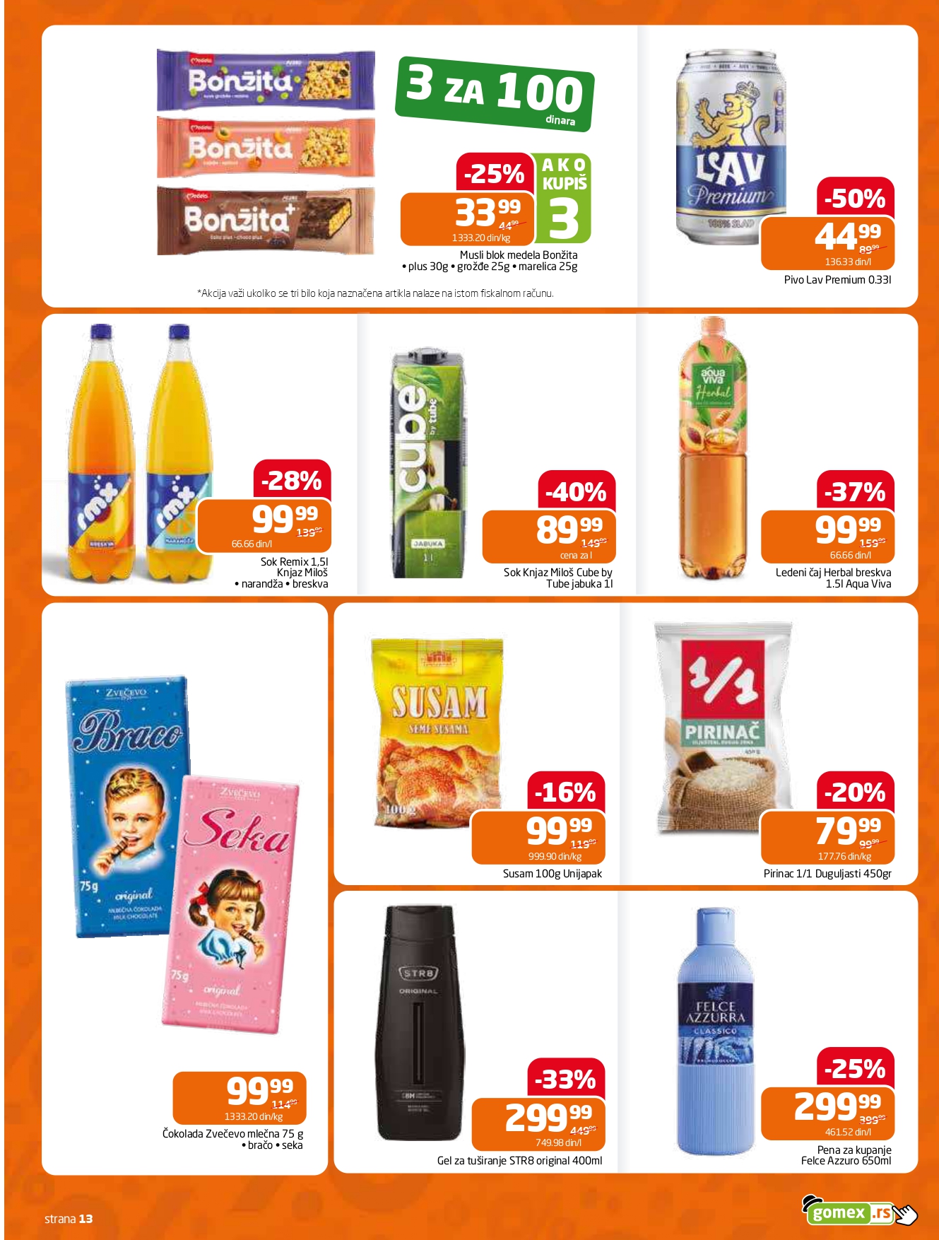 Gomex katalog AKCIJE IZ ŠEŠIRA 13-26.8.2025.