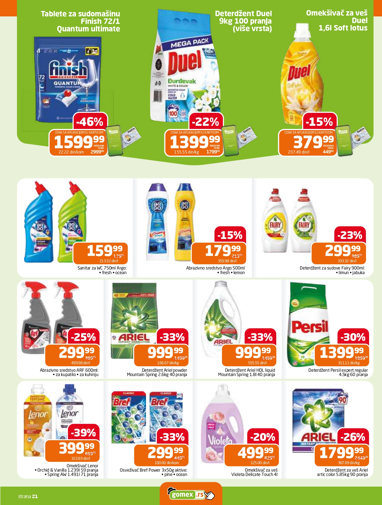Gomex katalog AKCIJE IZ ŠEŠIRA 27.8-9.9.2025.