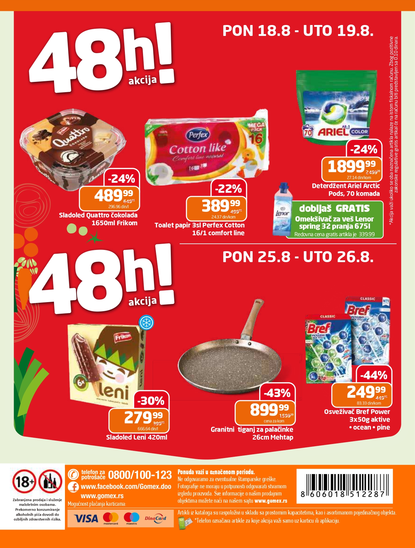 Gomex katalog AKCIJE IZ ŠEŠIRA 13-26.8.2025.