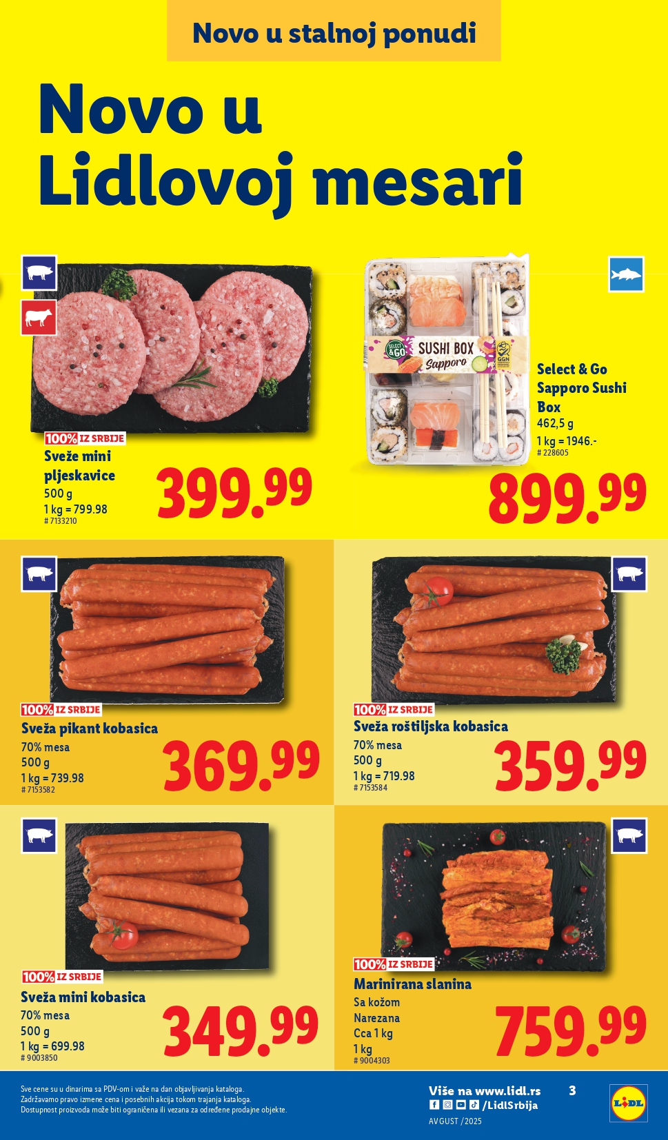 Lidl katalog NOVO avgust 2025.