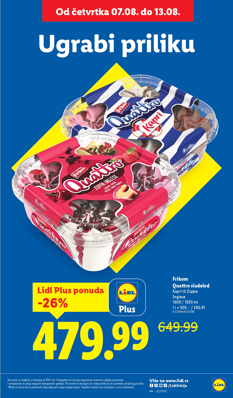 Lidl katalog PREHRANA 7-13.8.2025.