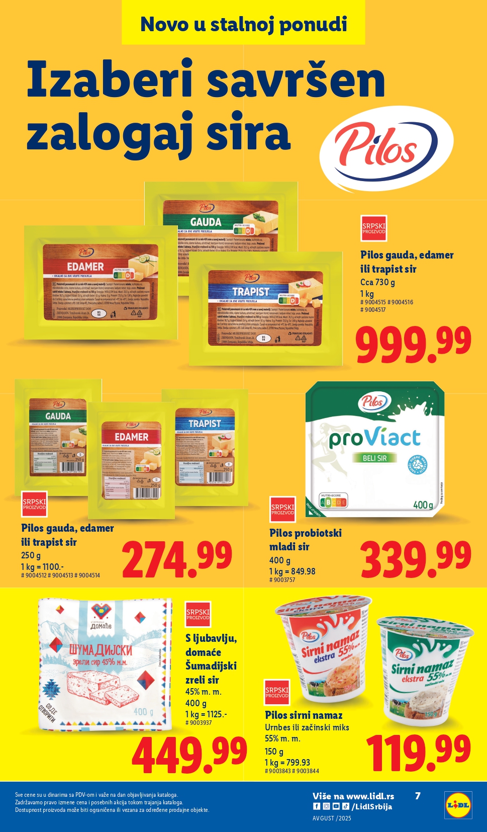 Lidl katalog NOVO avgust 2025.