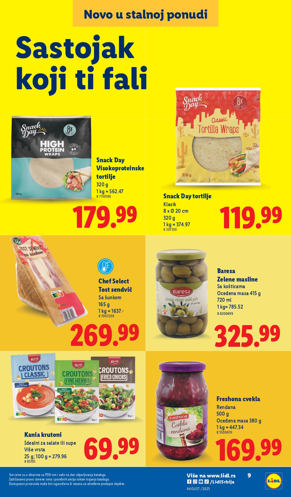 Lidl katalog NOVO avgust 2025.