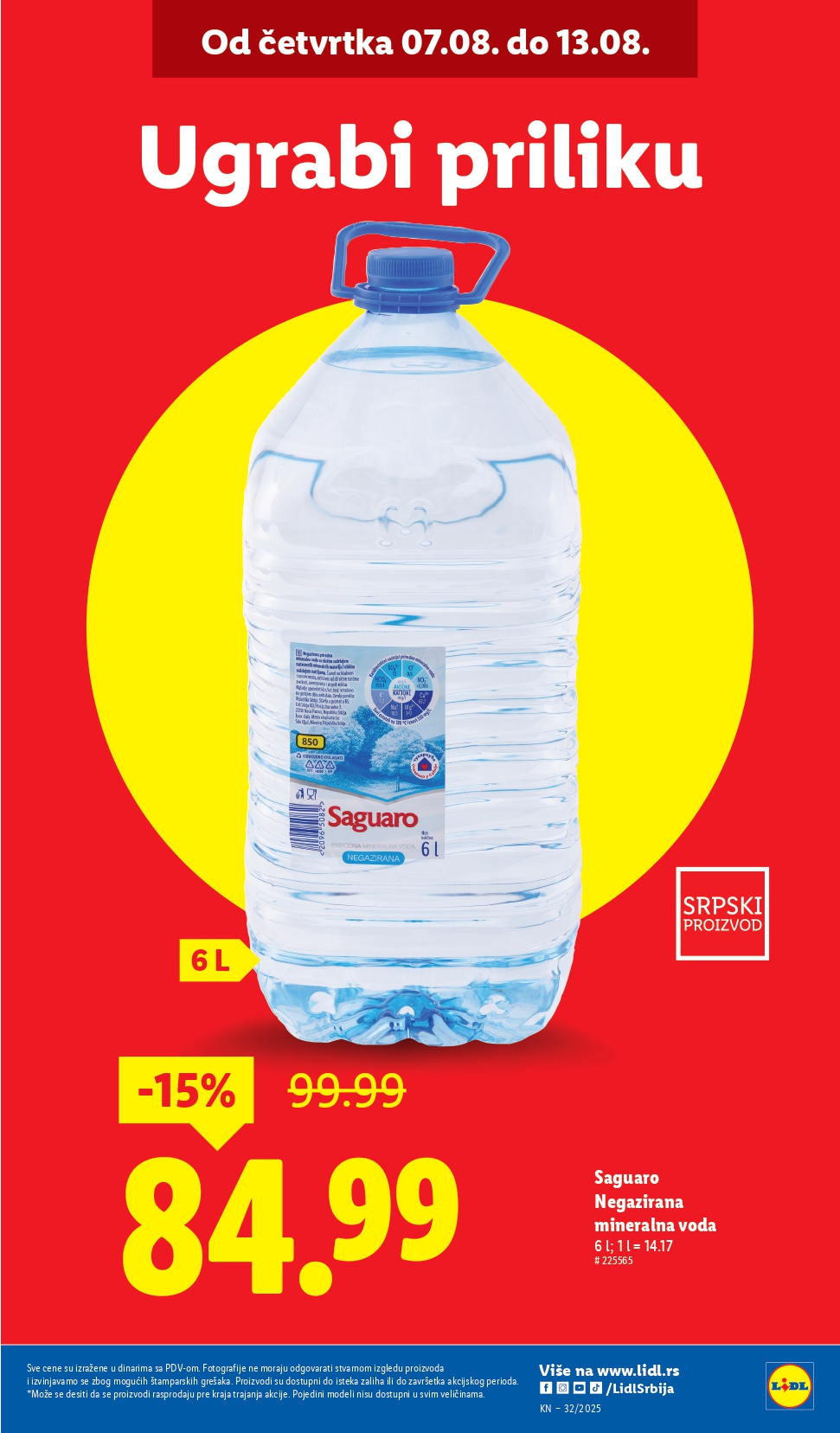 Lidl katalog PREHRANA 7-13.8.2025.