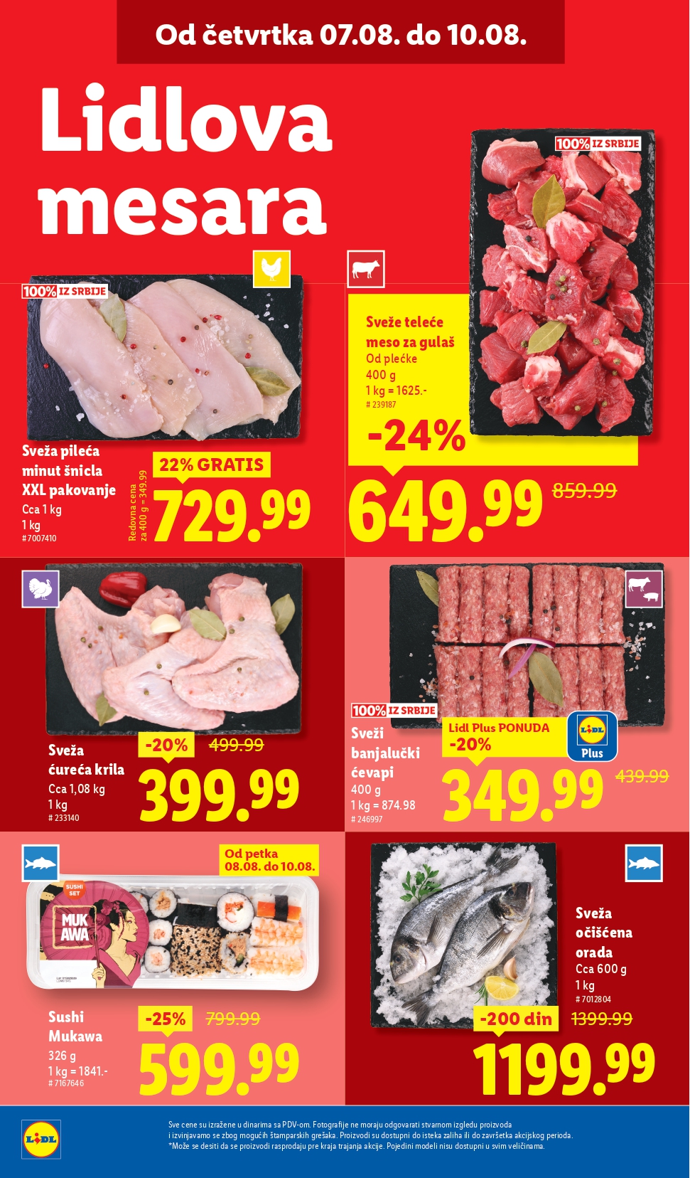 Lidl katalog PREHRANA 7-13.8.2025.