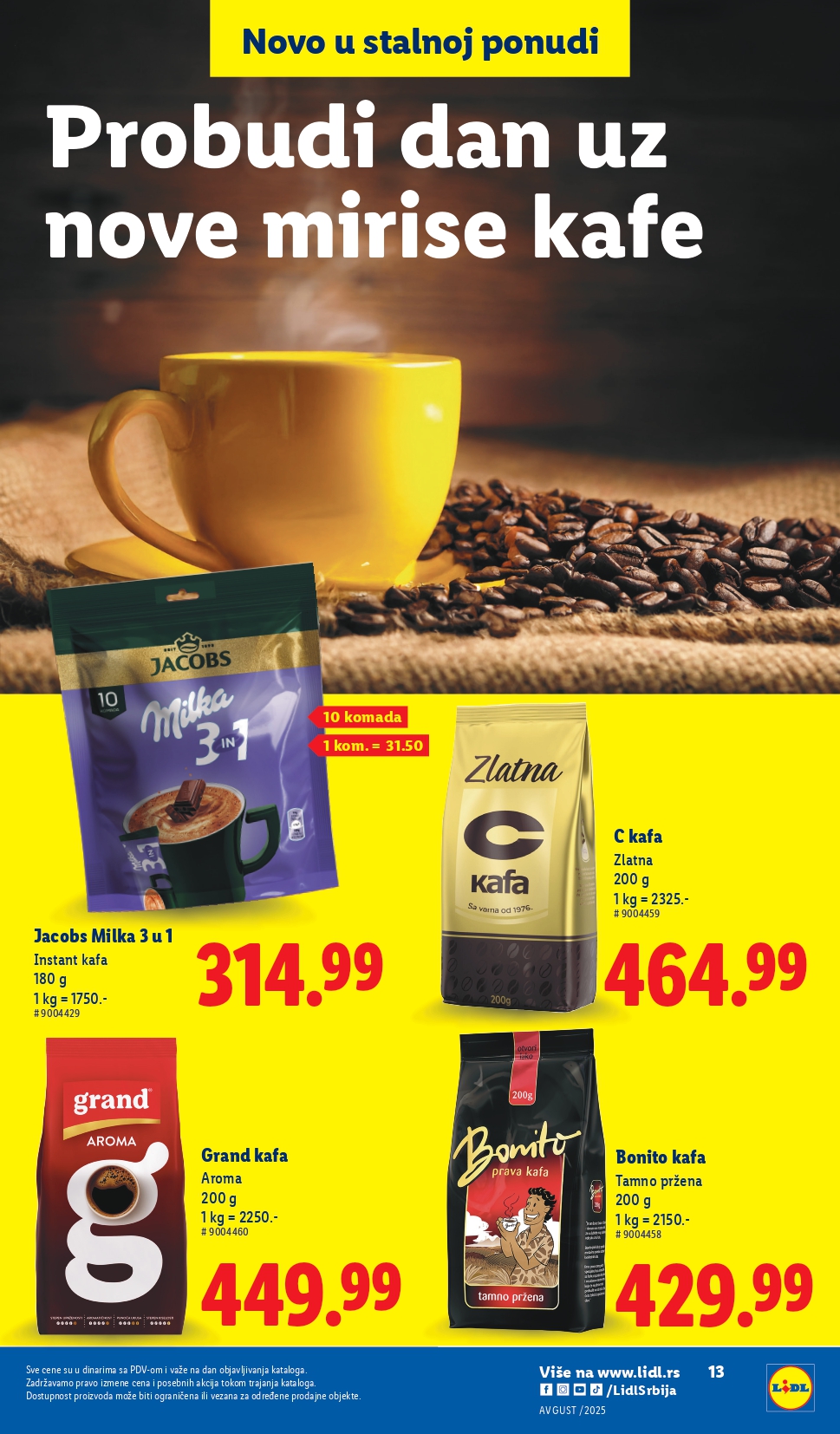 Lidl katalog NOVO avgust 2025.