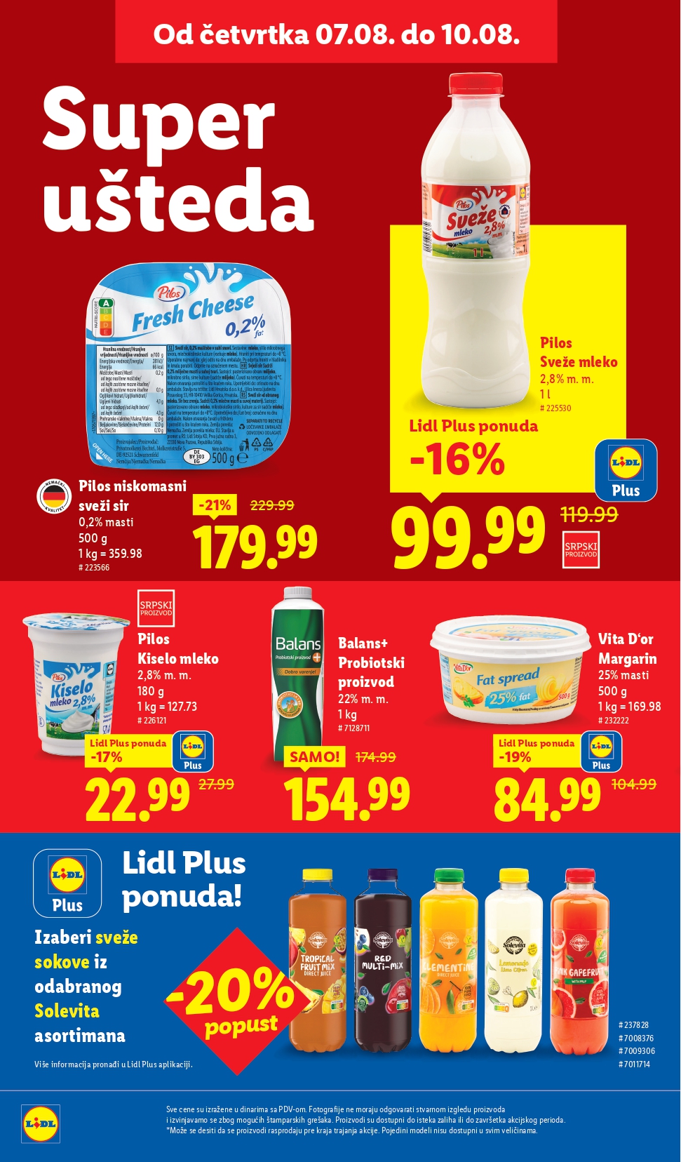 Lidl katalog PREHRANA 7-13.8.2025.