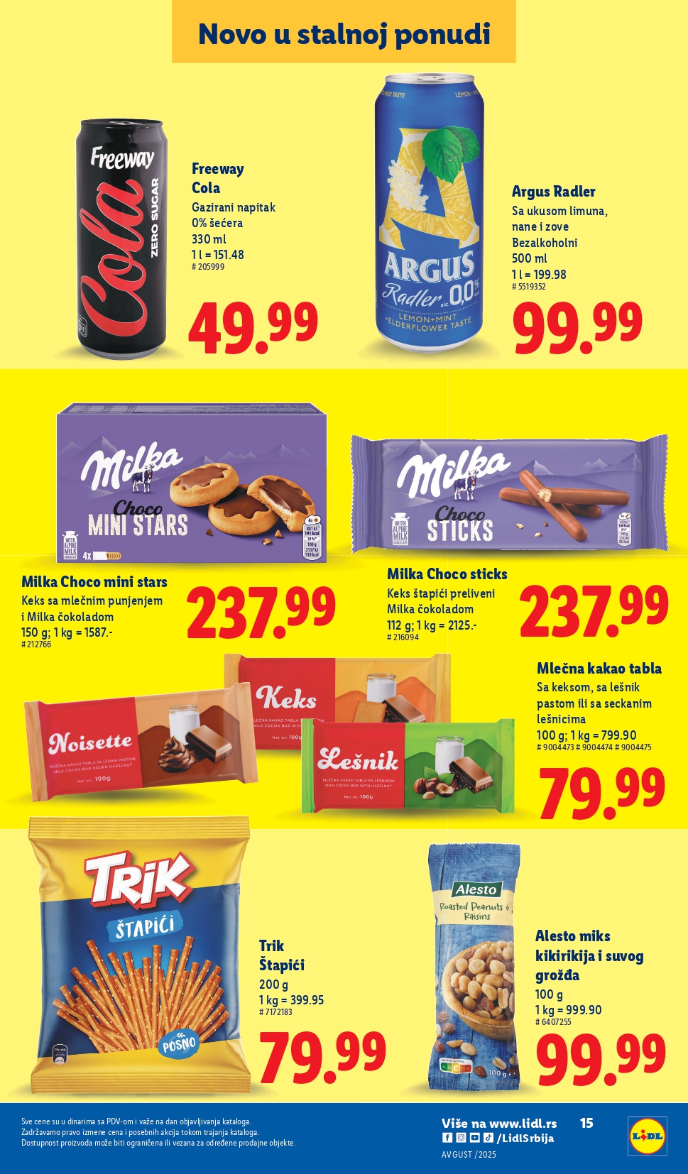Lidl katalog NOVO avgust 2025.
