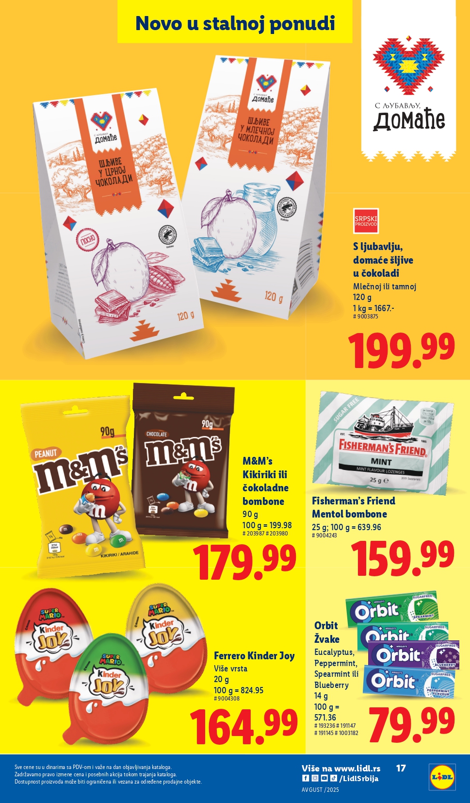 Lidl katalog NOVO avgust 2025.