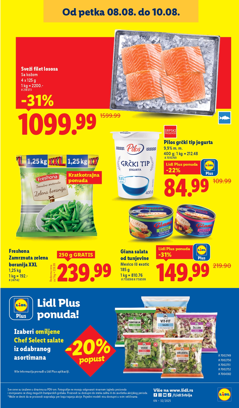 Lidl katalog PREHRANA 7-13.8.2025.