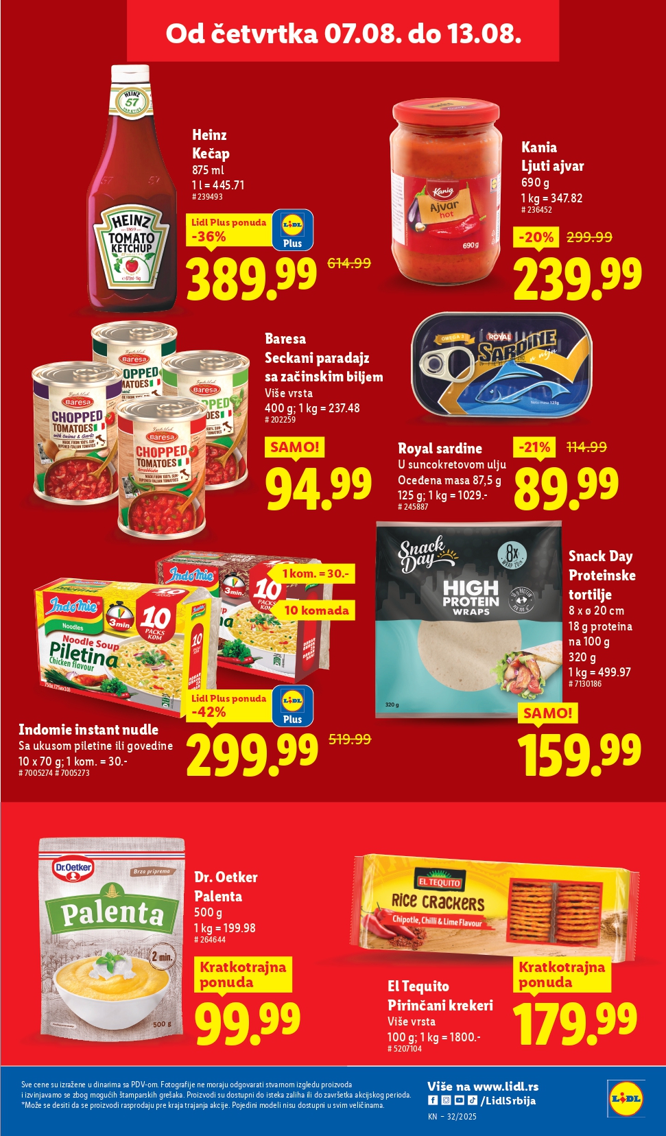 Lidl katalog PREHRANA 7-13.8.2025.