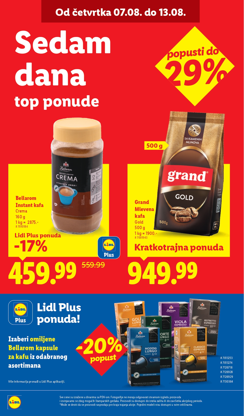 Lidl katalog PREHRANA 7-13.8.2025.