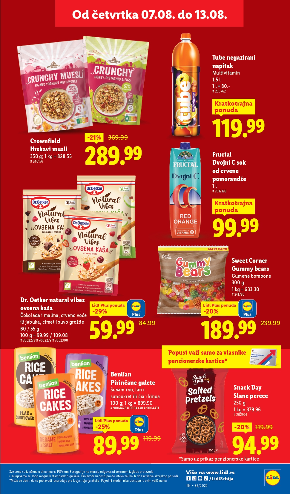 Lidl katalog PREHRANA 7-13.8.2025.