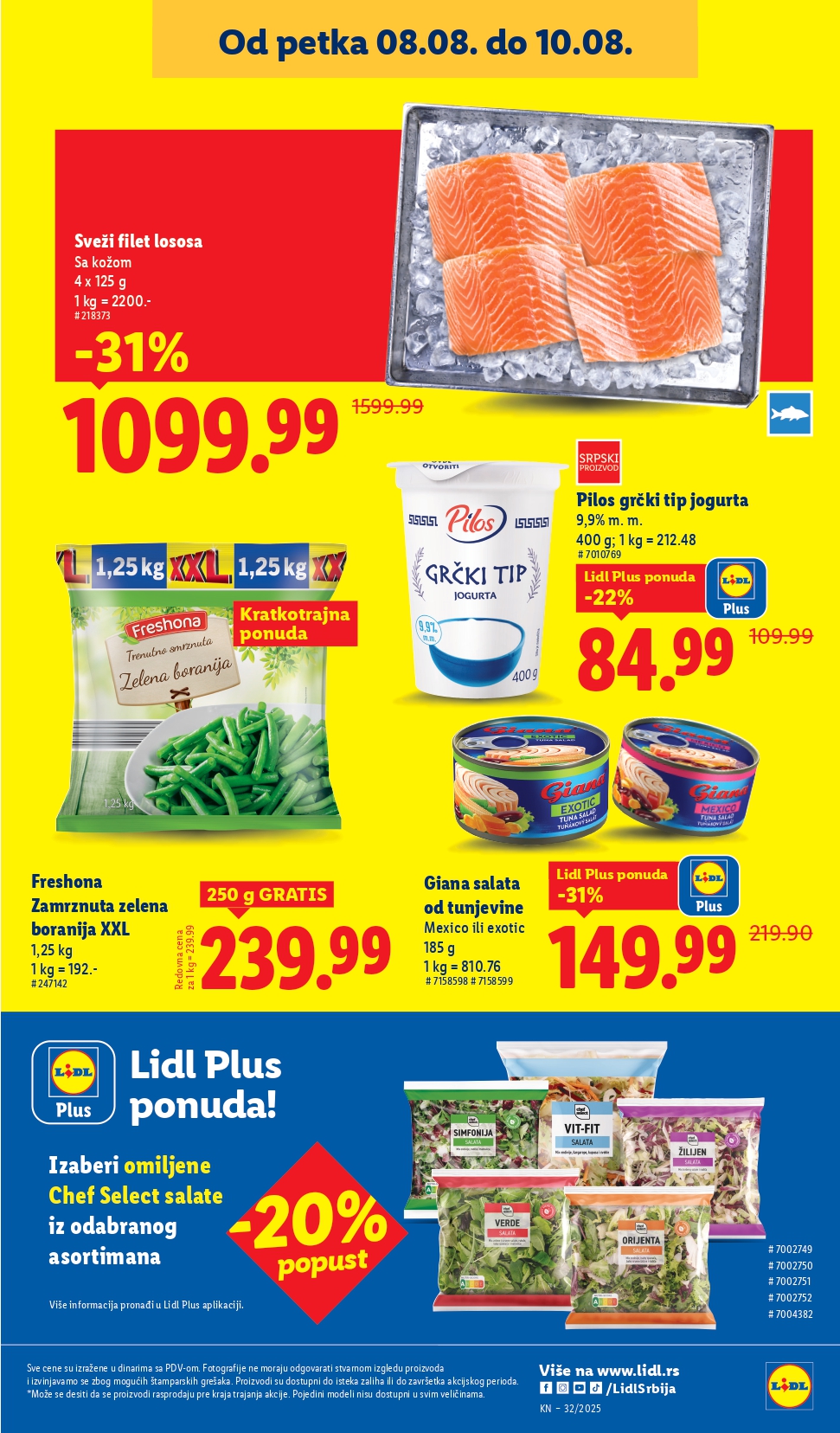 Lidl katalog PREHRANA 7-13.8.2025.