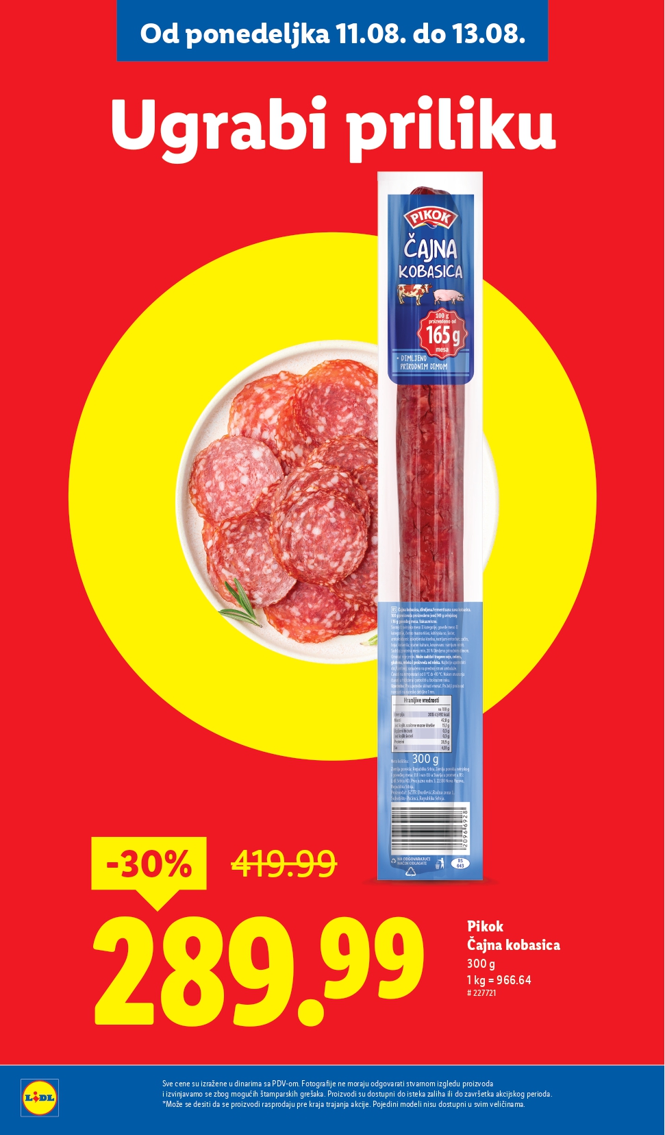 Lidl katalog PREHRANA 7-13.8.2025.