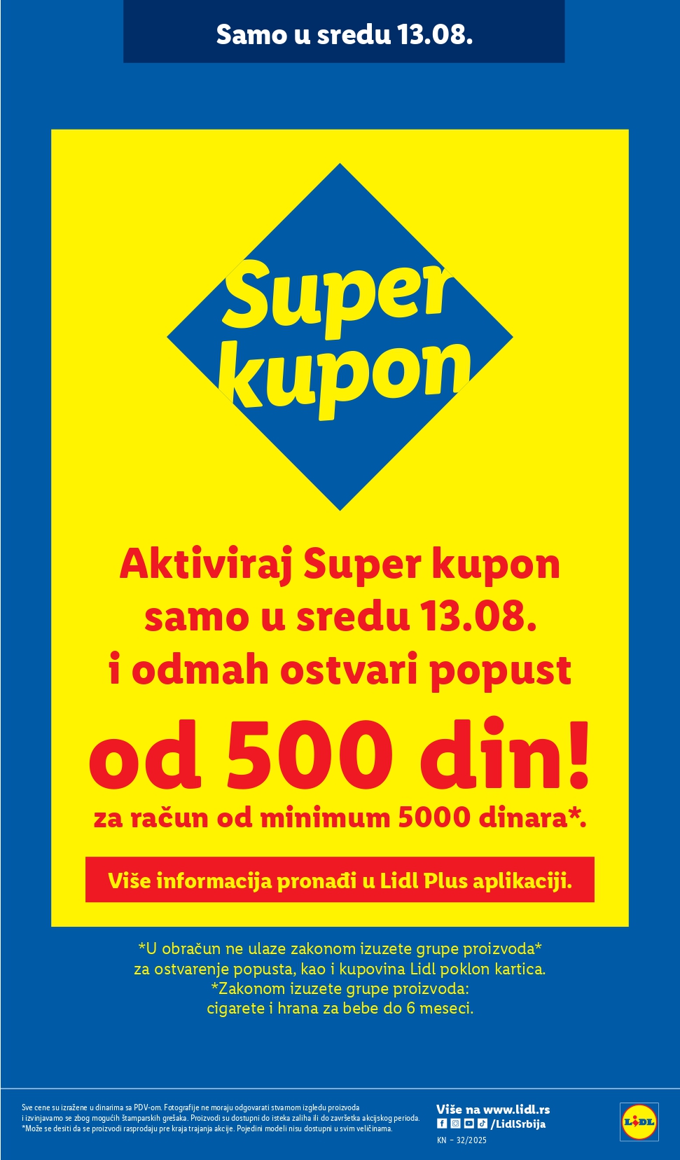Lidl katalog PREHRANA 7-13.8.2025.