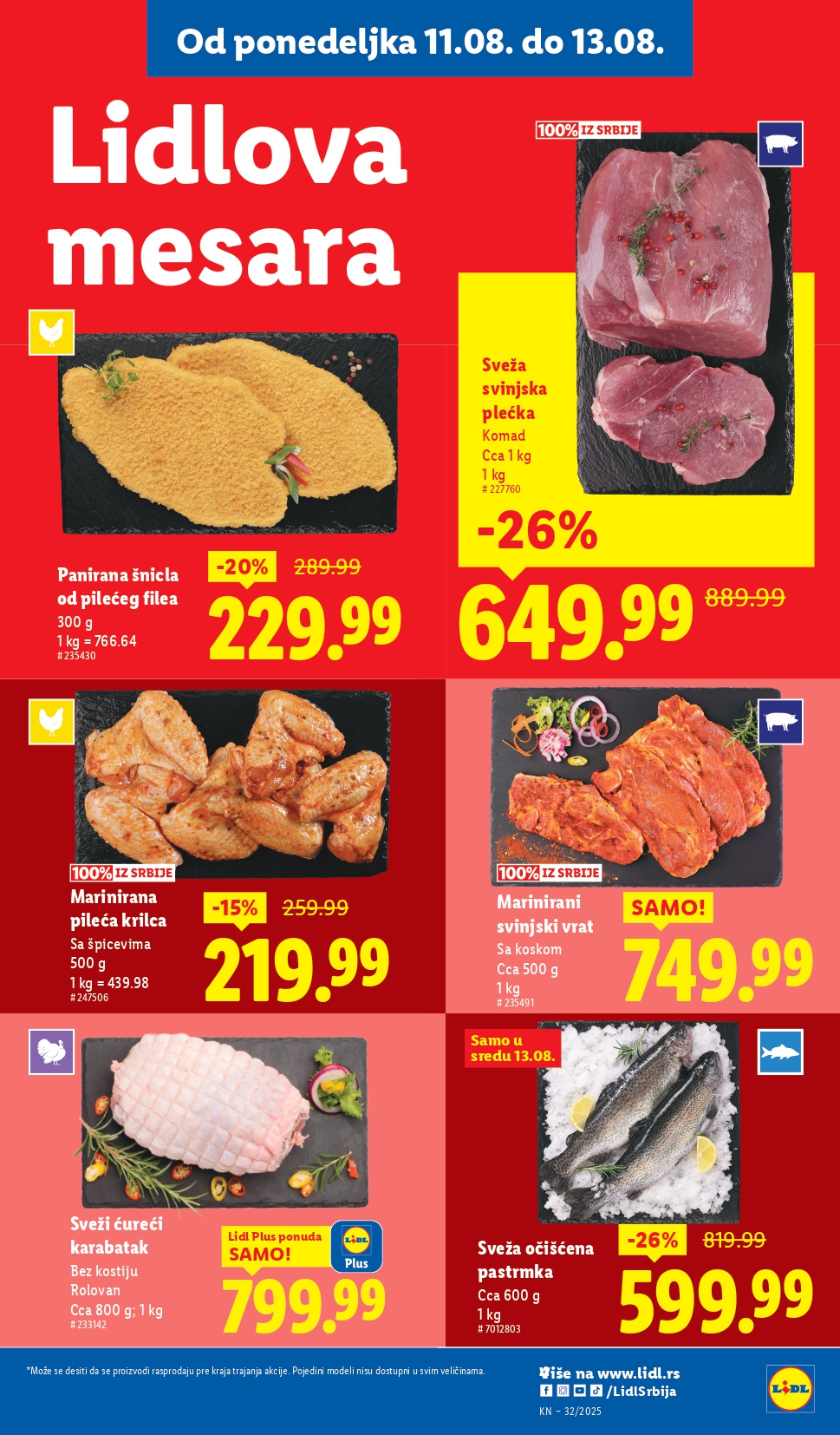 Lidl katalog PREHRANA 7-13.8.2025.