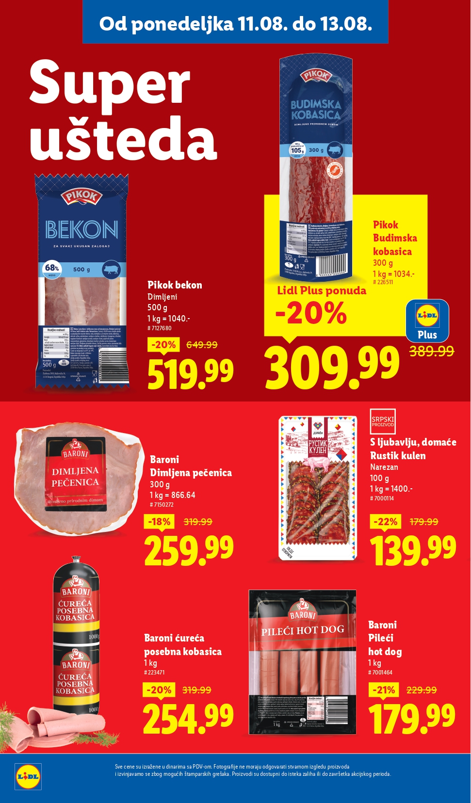 Lidl katalog PREHRANA 7-13.8.2025.