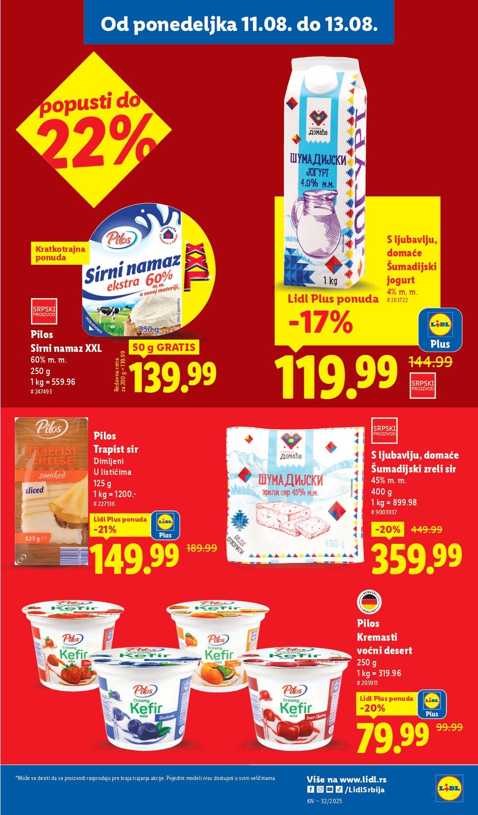 Lidl katalog PREHRANA 7-13.8.2025.