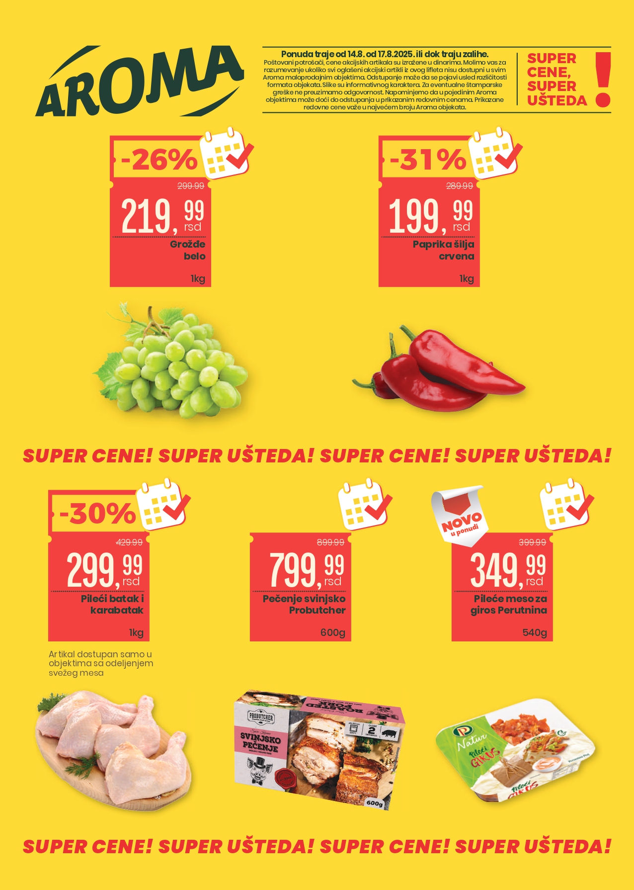 Aroma VIKEND AKCIJA 14-17.8.2025.