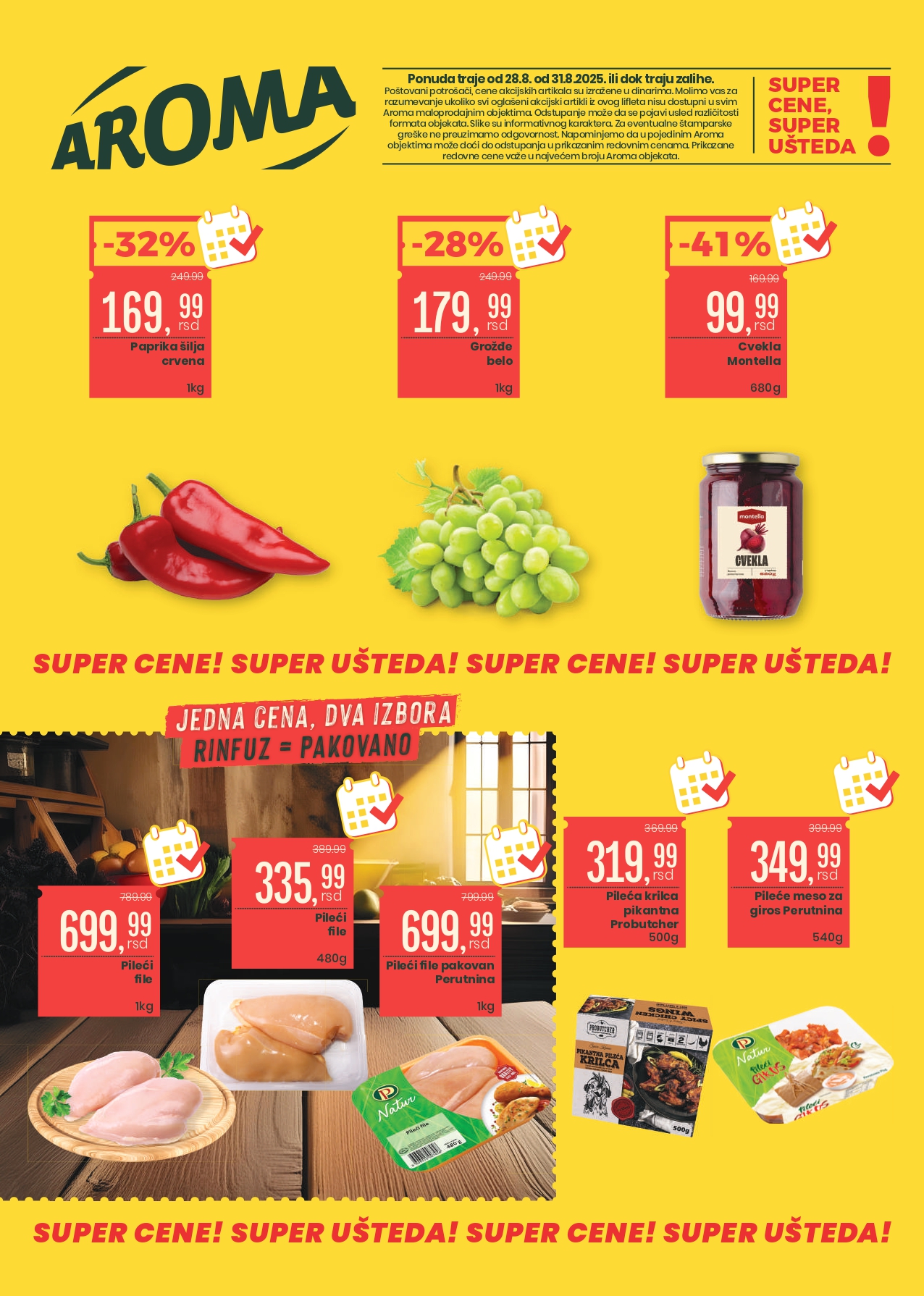 Aroma VIKEND AKCIJA 28-31.8.2025.