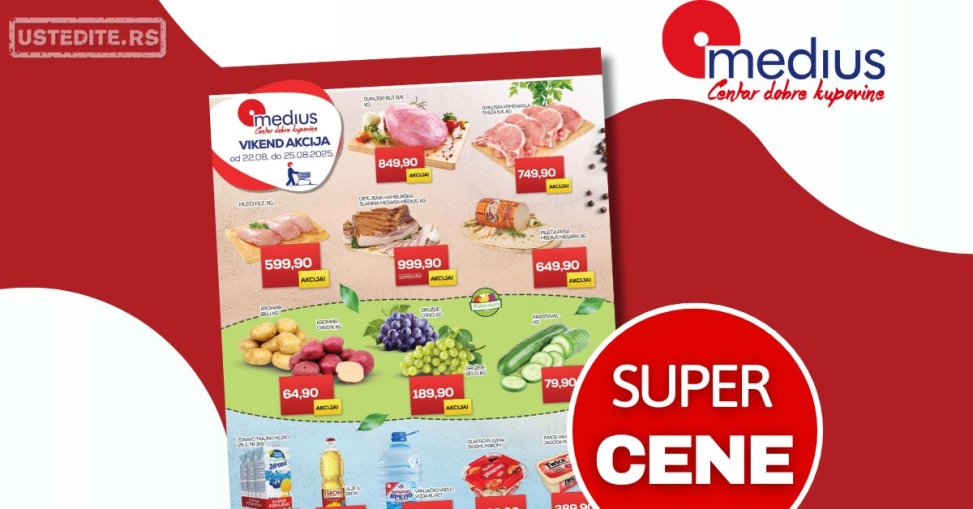 Medius VIKEND AKCIJA 22-25.8.2025.