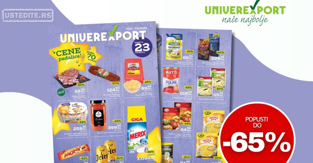 Univerexport katalog CENE PADALICE 25.8-7.9.2025.