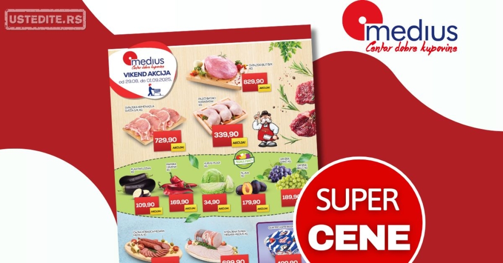 Medius VIKEND AKCIJA 29.8-1.9.2025.