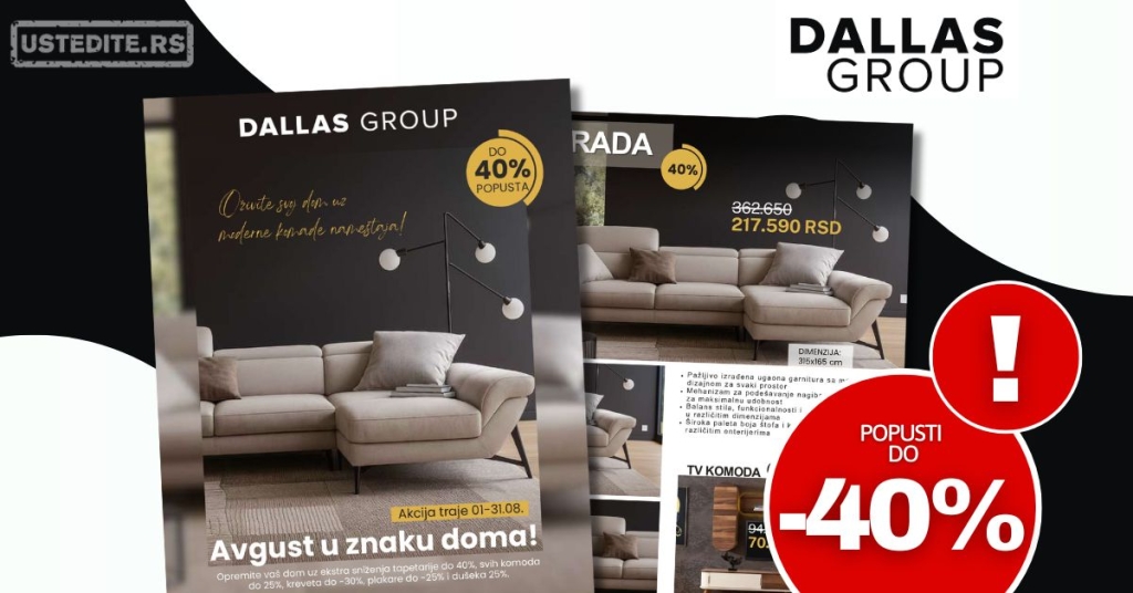 Dallas namještaj katalog 1-31.8.2025.