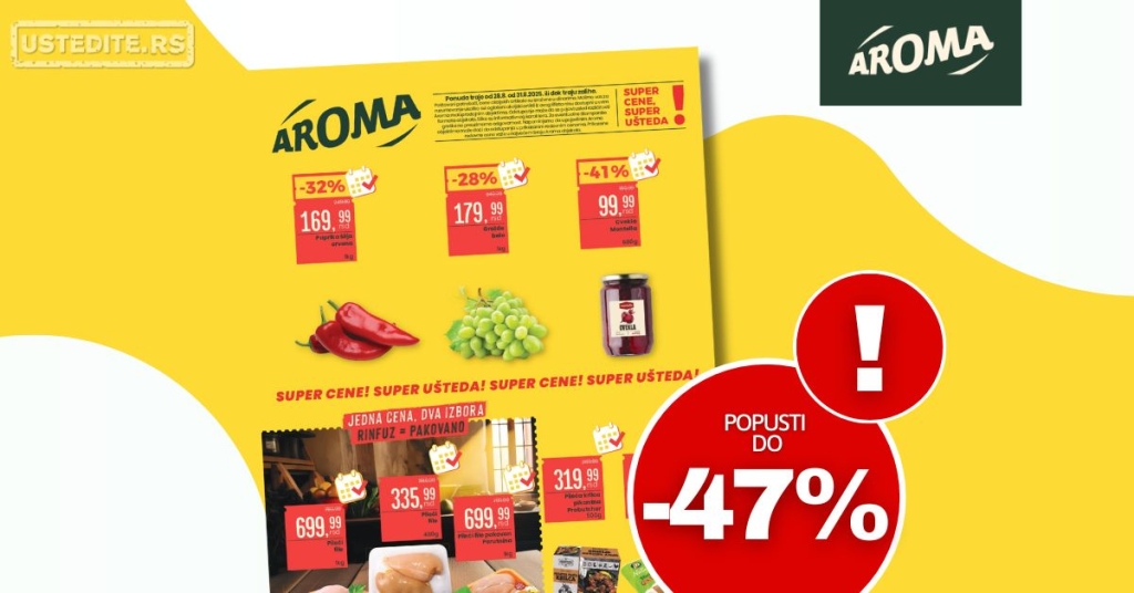 Aroma VIKEND AKCIJA 28-31.8.2025.