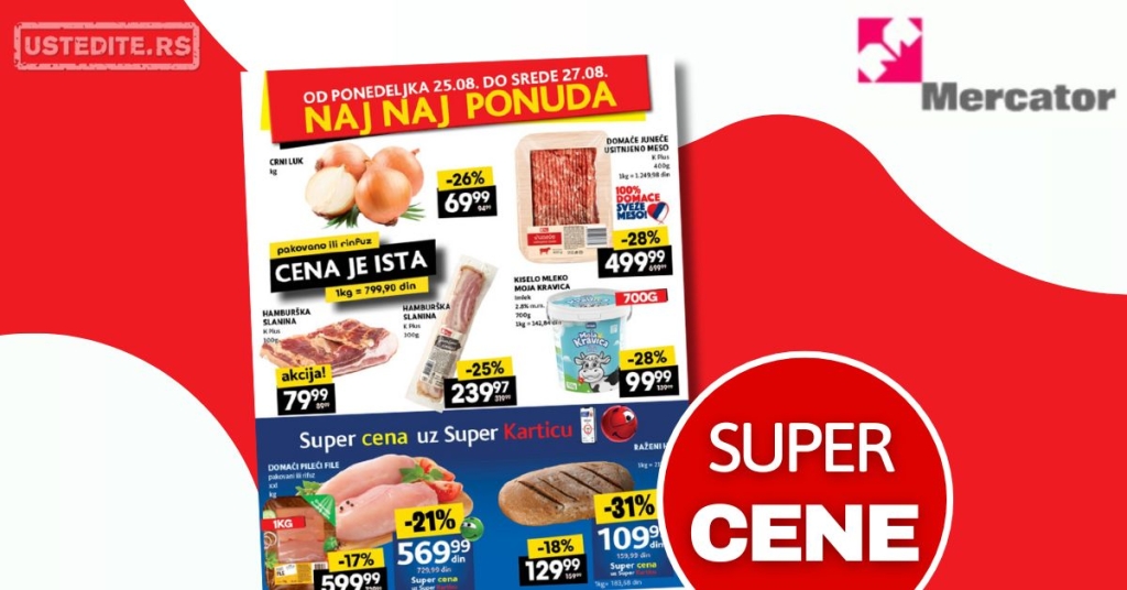 Mercator NAJBOLJA PONUDA 25-27.8.2025.