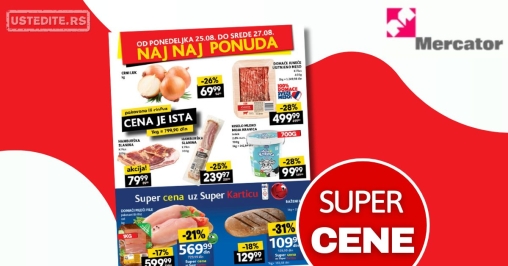 Mercator NAJBOLJA PONUDA 25-27.8.2025.