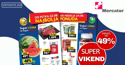 Mercator VIKEND AKCIJA 22-24.8.2025.