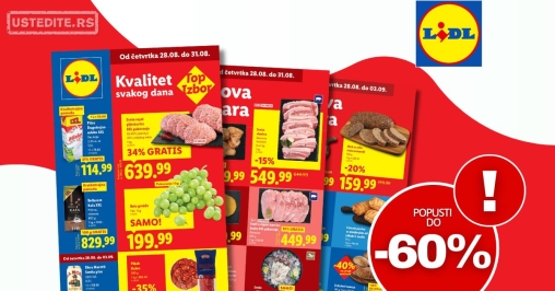 Lidl katalog PREHRANA 28.8-3.9.2025.