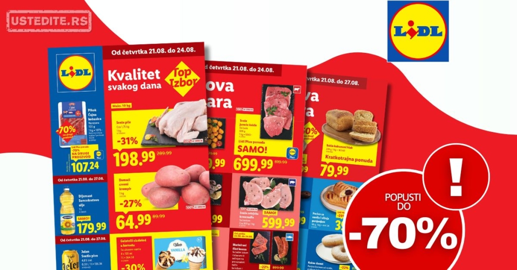 Lidl katalog PREHRANA 21-27.8.2025.