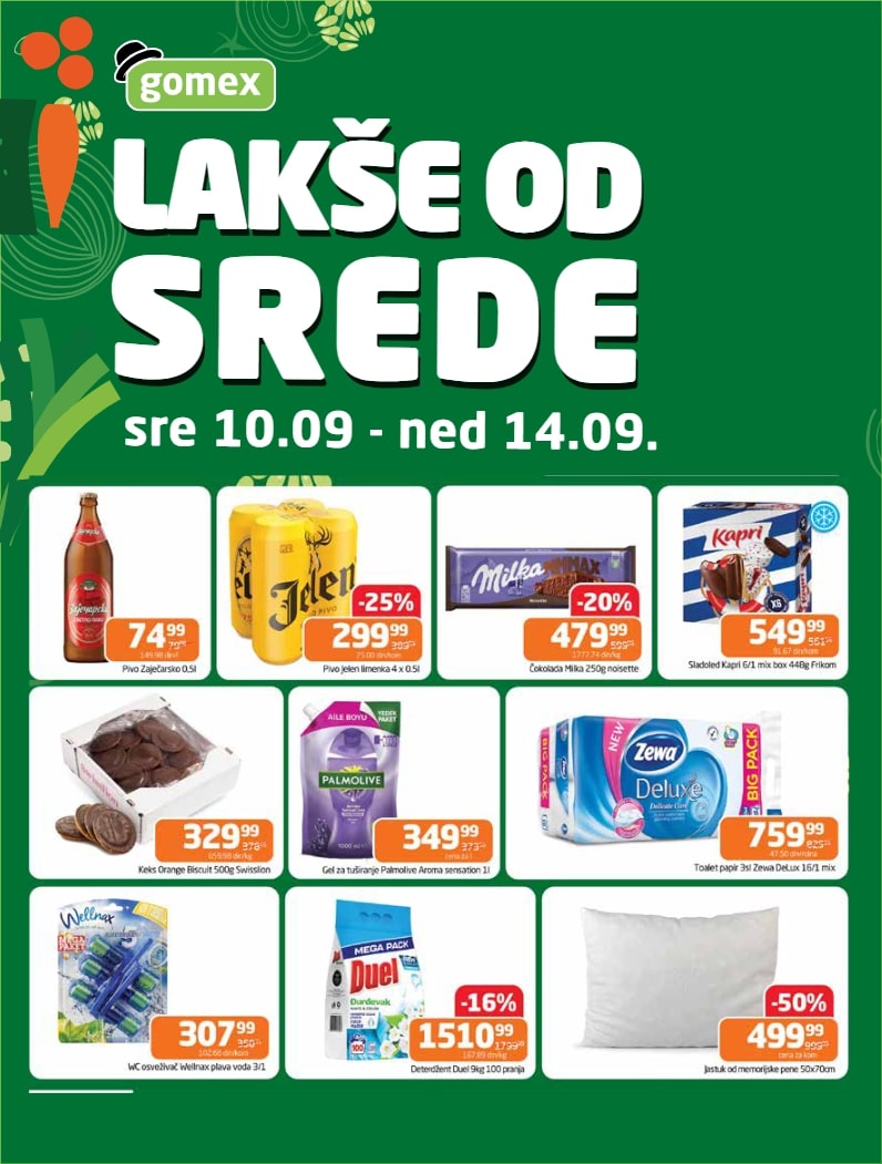 Gomex katalog LAKŠE OD SREDE 10-14.9.2025.