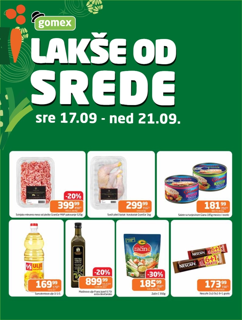 Gomex katalog LAKŠE OD SREDE 17-21.9.2025.