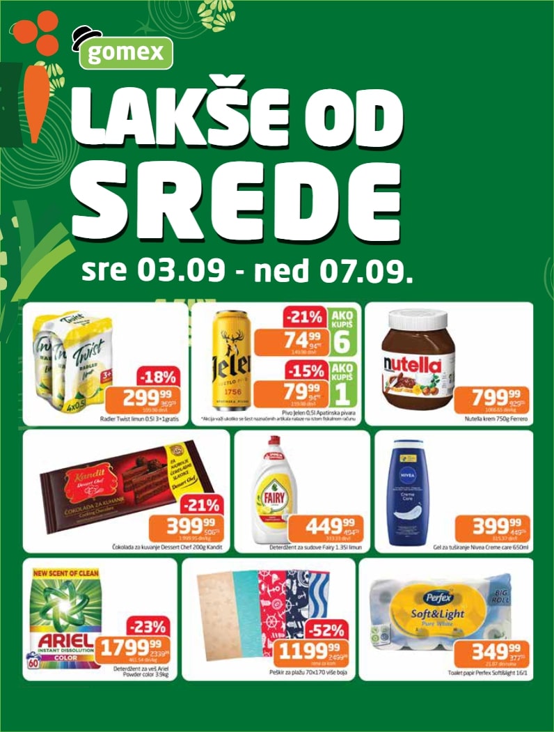 Gomex katalog LAKŠE OD SREDE 3-7.9.2025.