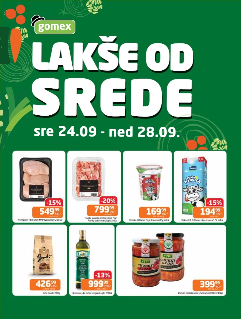 Gomex katalog LAKŠE OD SREDE 24-28.9.2025.