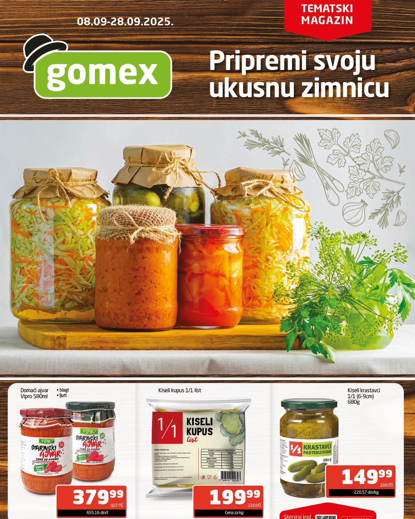 Gomex katalog TEMA MESECA 8-28.9.2025.