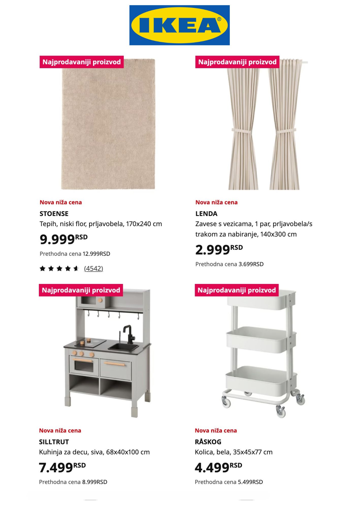 Ikea NOVE NIŽE CENE najprodavanijih proizvoda - septembar 2025.