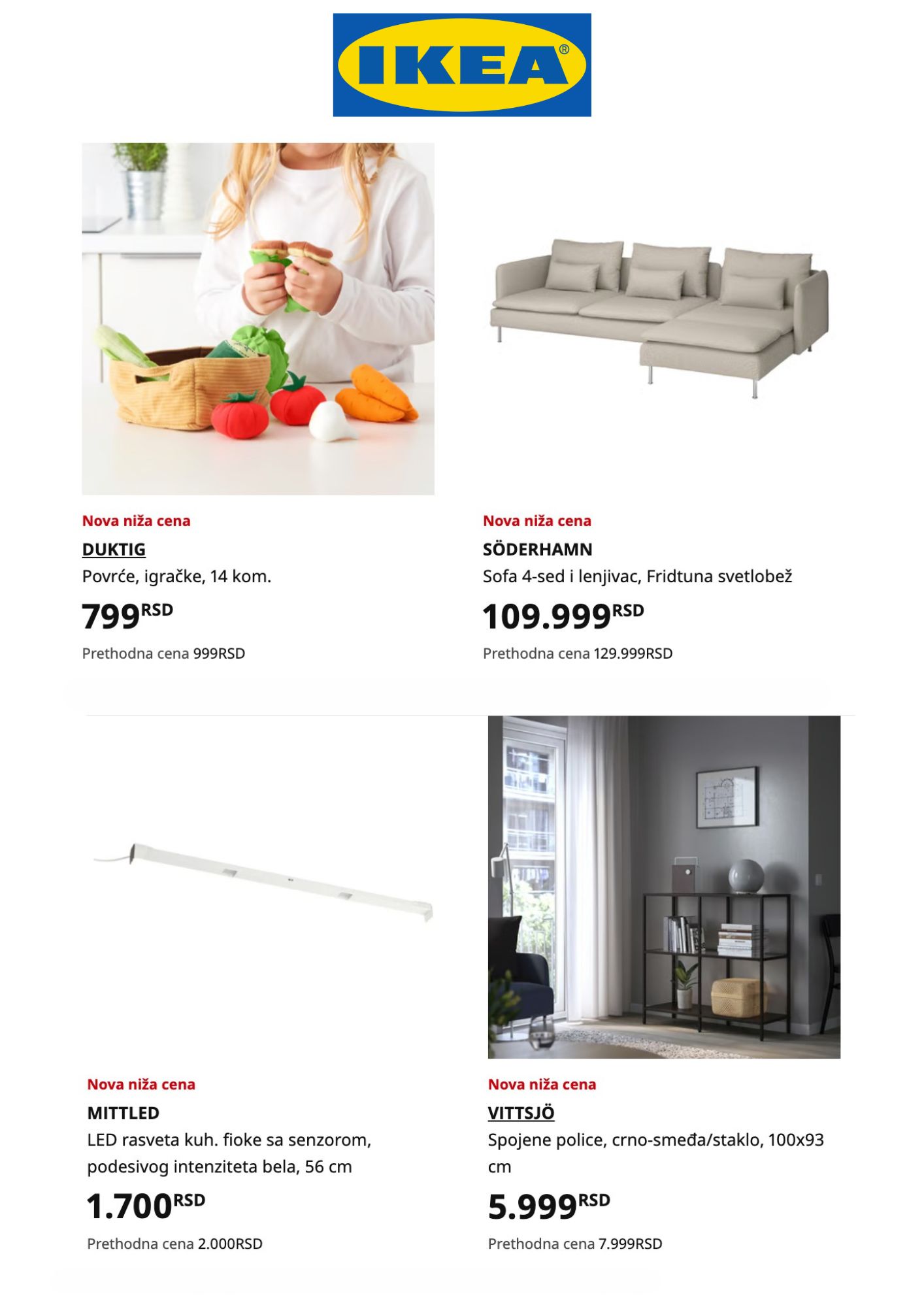 Ikea NOVE NIŽE CENE najprodavanijih proizvoda - septembar 2025.