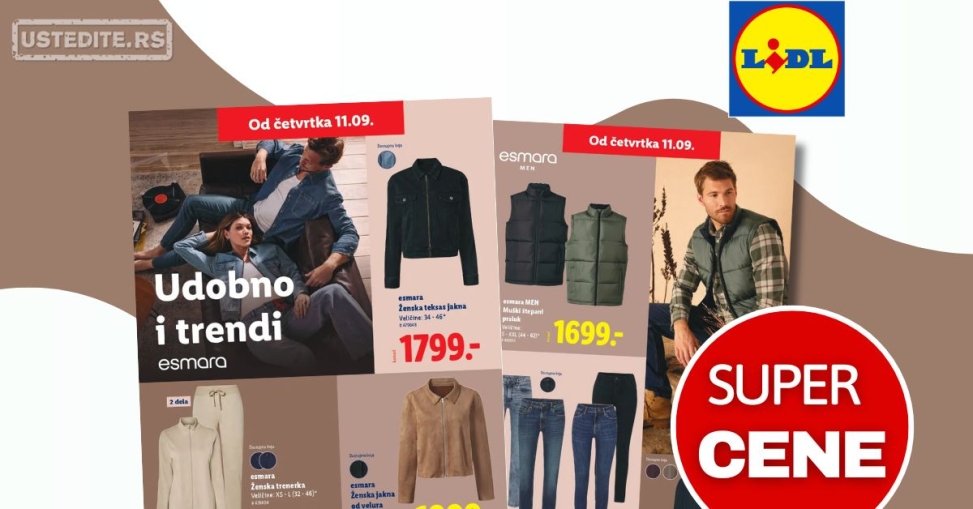 Lidl ODEĆA Udobno i trendi 11-17.9.2025.