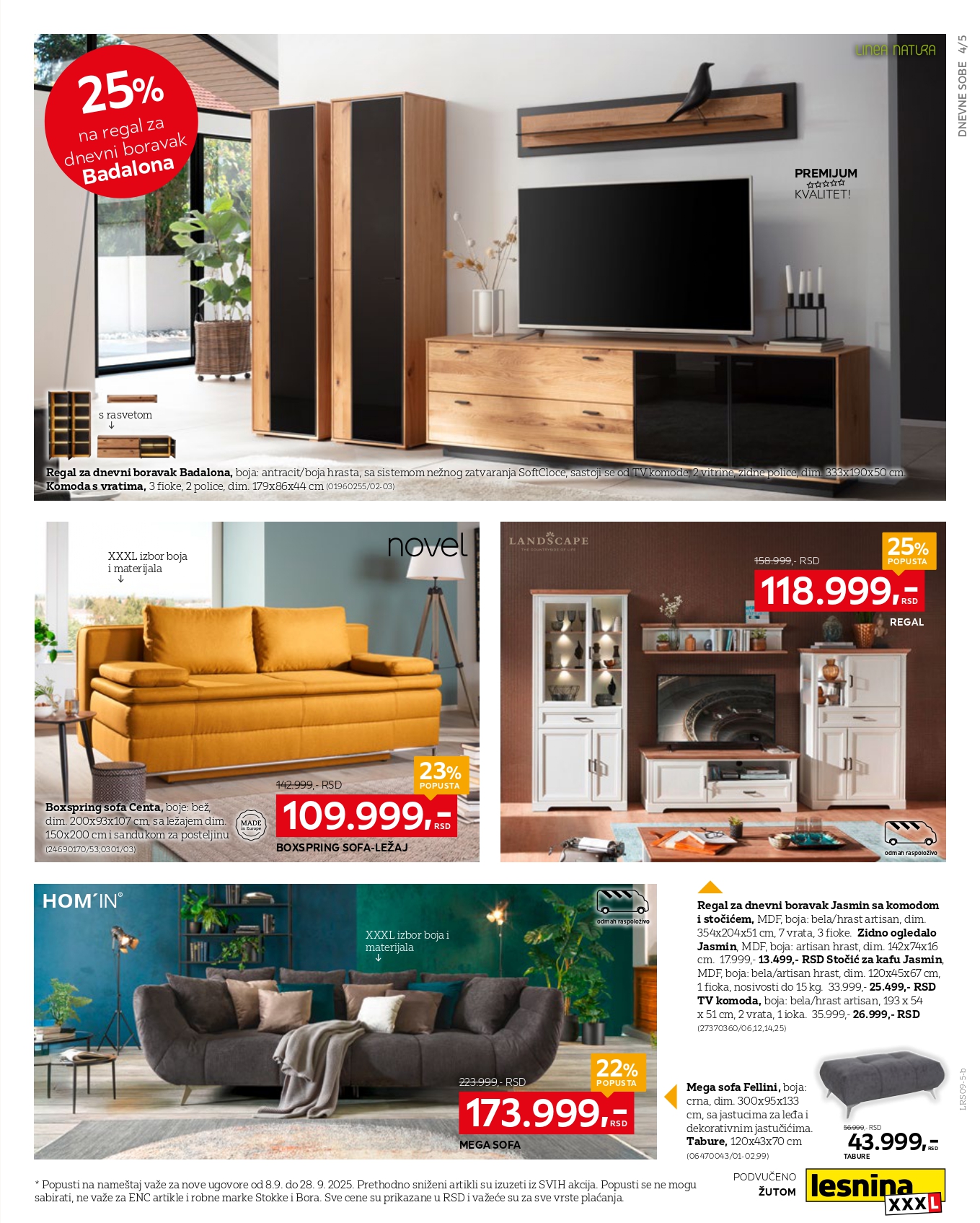 Lesnina XXXL katalog 8-28.9.2025.