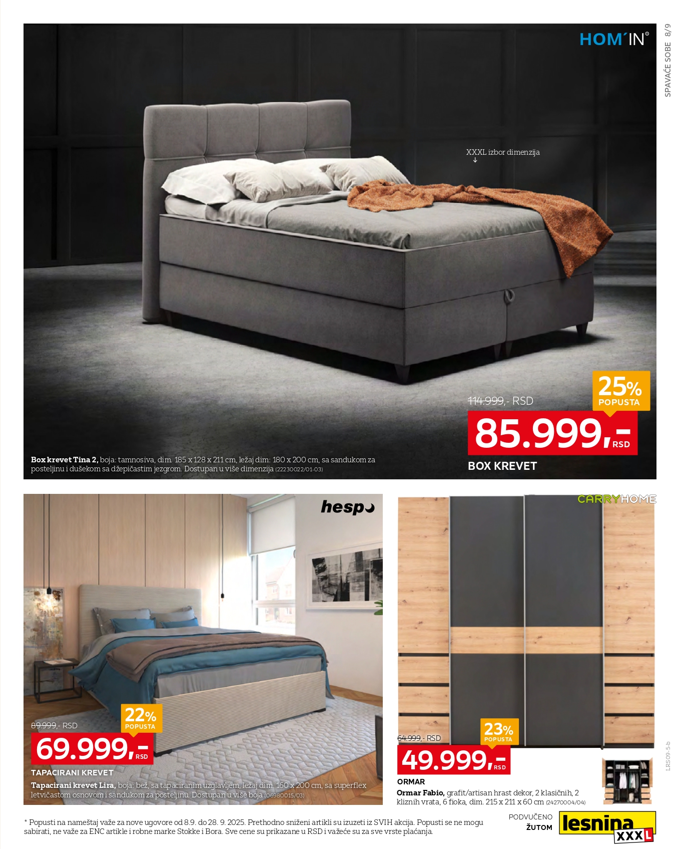 Lesnina XXXL katalog 8-28.9.2025.