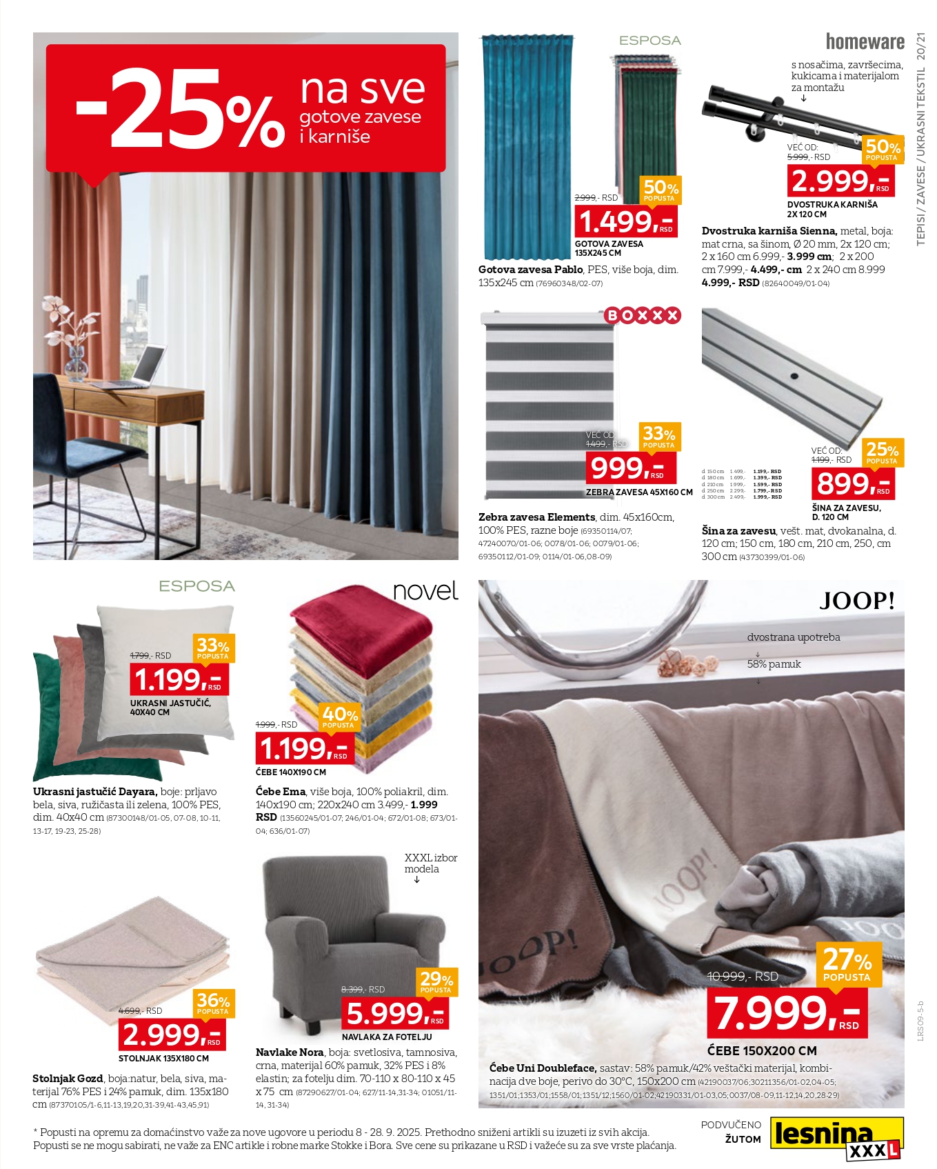 Lesnina XXXL katalog 8-28.9.2025.