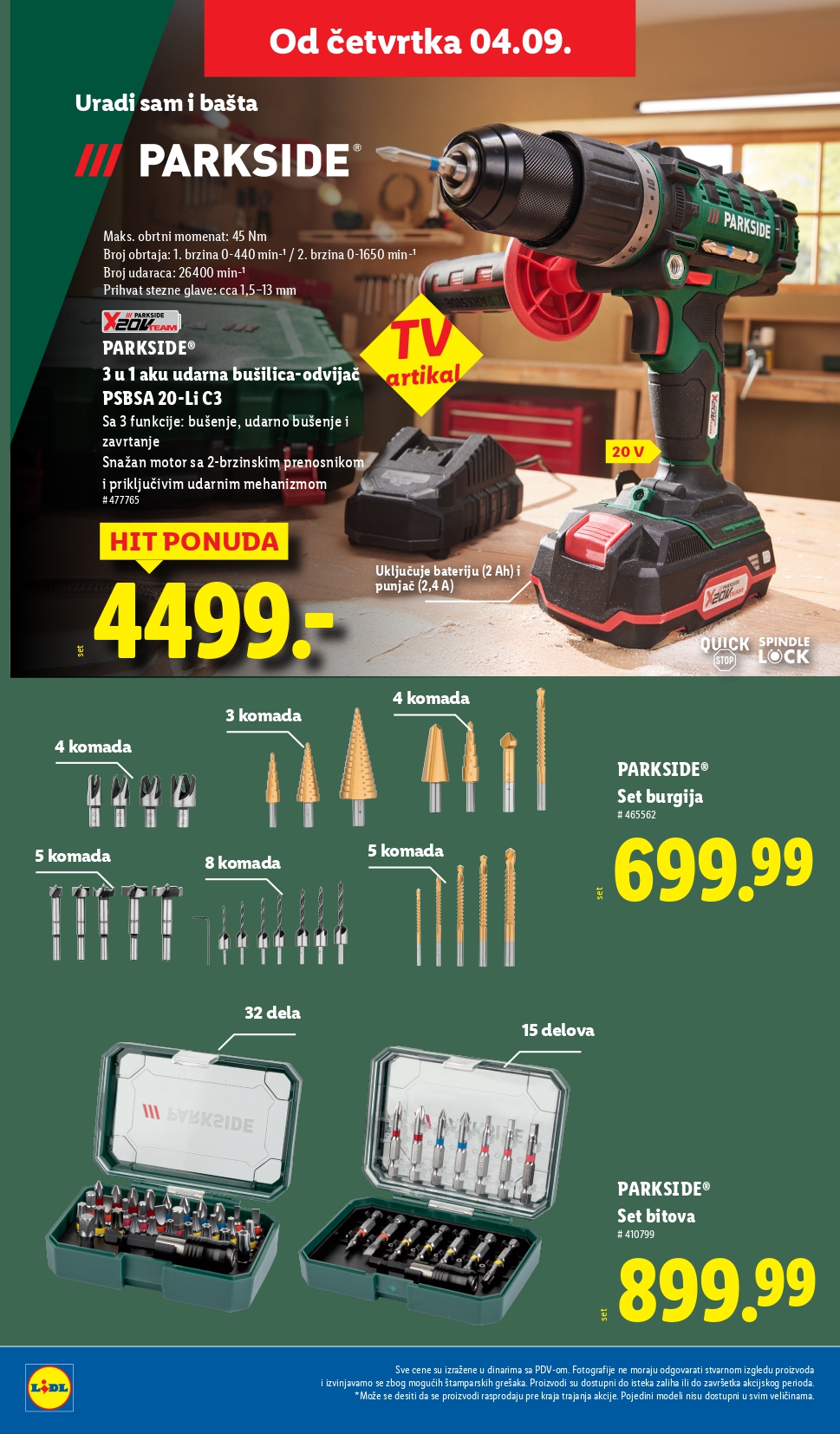 Lidl katalog NEPREHRANA 4-10.9.2025.