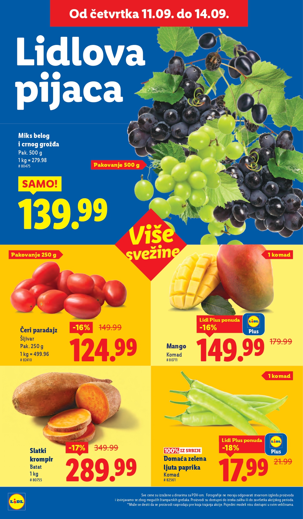 Lidl katalog PREHRANA 11-17.9.2025.
